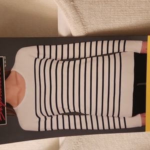 NWT Kirkland Long Sleeve Sweater Crewneck Striped Breton in Size Small